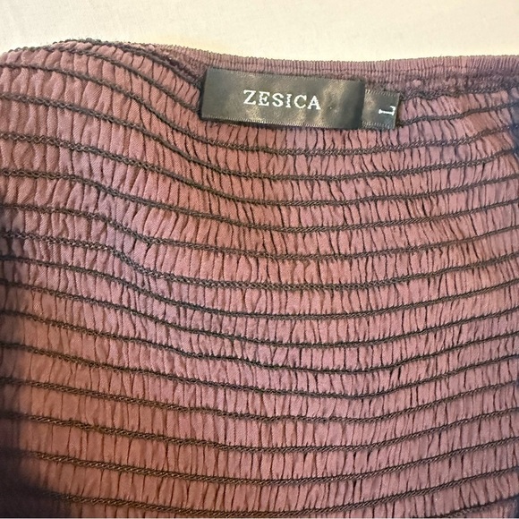 Zesica Elegant Brown Puff Sleeve Dress Size Large - Picture 7 of 10